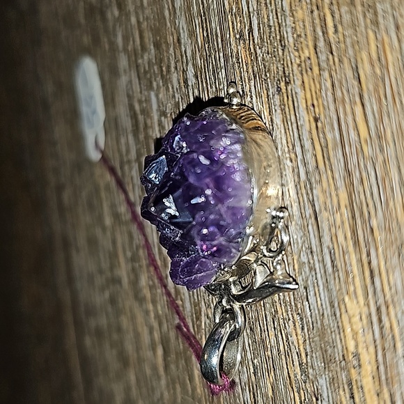 NEW Amethyst cluster pendant - Picture 2 of 6
